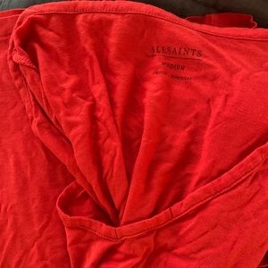 All Saints red cotton tee